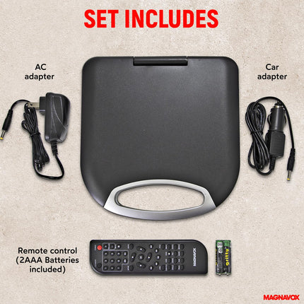 buy Magnavox MTFT750-BK Portable 7 inch TFT DVD/CD Player with Remote Control and Car Adapter in Black in India.