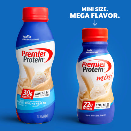 Buy Premier Protein Shake MINIs, Vanilla, 22g Protein, 120 Calories, 1g Sugar, 8.75fl oz, Pack of 12 in India