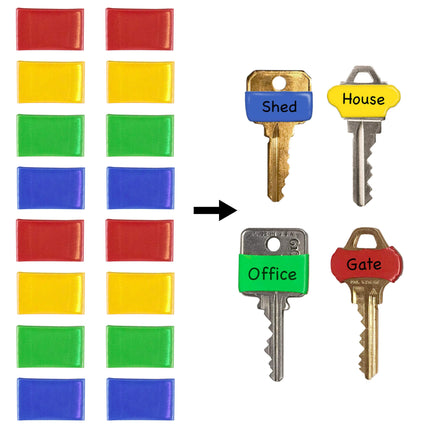 Buy Lucky Line Colorful Key Bands - Key Identifiers Medium, 16 Pack (17116) in India