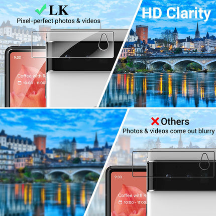 Buy LK 2+2 for 2 Pack Google Pixel 6 Screen Protector with 2 Pack Camera Lens Protector, HD Clarity, 9H in India.