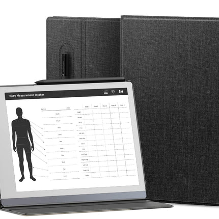 Ayotu Book Folio Case for Remarkable 2 Paper Tablet 10.3" 2020 Released, Premuin Fabric Smart Cover with Pen Pocket, Stable Folding Stand Design (Not for Remarkable 1),Black & Light Cork