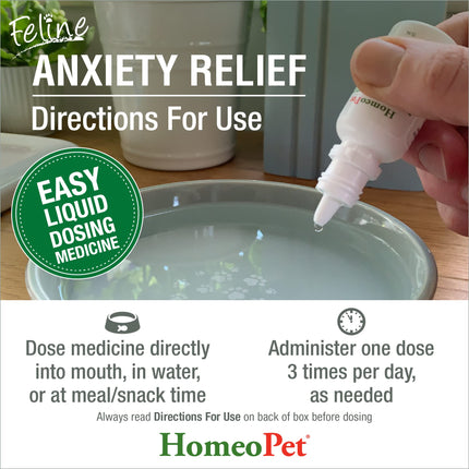 Buy HomeoPet Feline Anxiety Relief, Stress and Anxiety Support, Safe and Natural Anxiety Supplement for Cats, 15 Milliliters in India