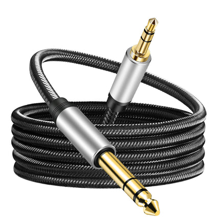 Buy 3.5 mm to 6.35 mm Audio Cable 10Ft, Gold-Plated Terminal Silver Color Zinc Alloy Housing in India
