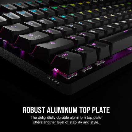 Buy CORSAIR K70 CORE RGB Mechanical Gaming Keyboard - Pre-lubricated Corsair MLX Red Linear Keyswitches in India.