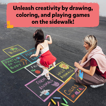 Buy Skillmatics Sidewalk Chalk Activity Kit - Creative Outdoor Fun with 18 Washable Chalk Sticks, 15 Act. in India