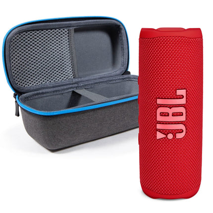 buy JBL Flip 6 Waterproof Portable Wireless Bluetooth Speaker Bundle with divvi! Premium Hardshell Case - Red in India