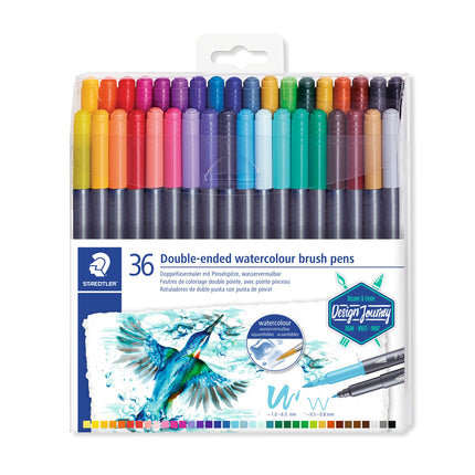 Staedtler 3001 TB36 ST Double-Ended Watercolour Brush Pen, 1 Count (Pack of 1), Multicolor