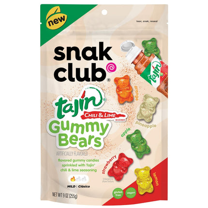 Buy Snak Club Gummy Bears, Tajin Chili & Lime Sweet and Spicy Gummy Candy, Mild in Heat Bold in Flavor, Low-Fat, Vegan, in India.