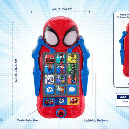 buy eKids Spidey and His Amazing Friends Toy Phone for Toddler with Built-in Preschool Learning Games in India