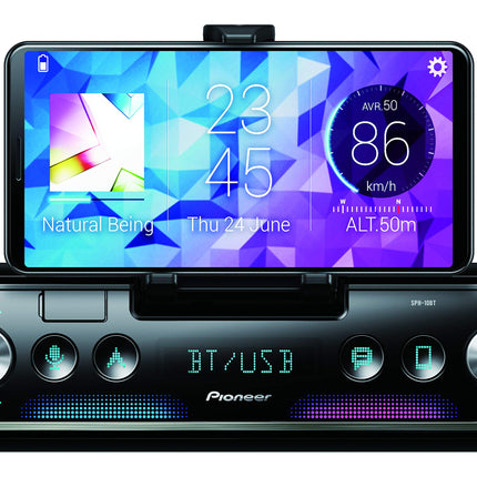 buy Pioneer SPH-10BT Next Generation Smartphone Receiver, 1-DIN, with Bluetooth, USB and Spotify, Connects to iPhone & Android, Black in india