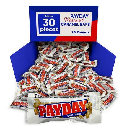 Buy PayDay Peanut Caramel Candy Bar - Payday Snack Size Candy Bar - 1.5 Pounds Approx 30 Peanut Caramel Bars in India