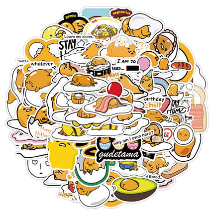 Buy CHVISO 60PCS Japanese Lazy Egg Stickers Kawaii Vinyl Waterproof Stickers for Kids Teens Adults in India.