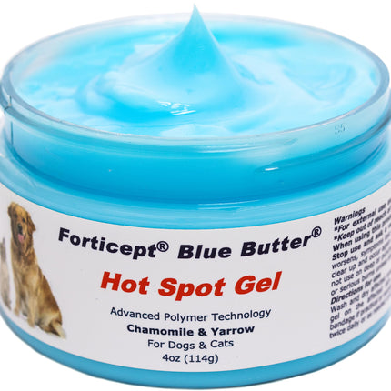 Forticept Blue Butter – Hot Spot Treatment for Dogs & Cats | Dog Wound Care | Skin Yeast Infections, Ringworm, Cuts, Rashes, First Aid Veterinary Strength Topical Ointment 4oz