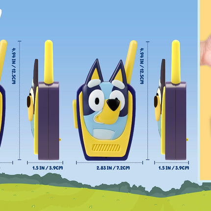 ekids Bluey Toy Walkie Talkies for Kids, Indoor and Outdoor Toys for Kids and Fans of Bluey Toys for Toddlers