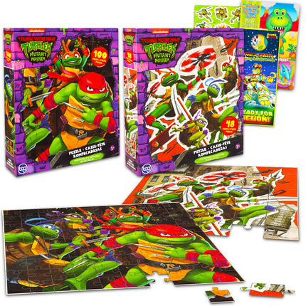 Buy Teenage Mutant Ninja Turtles Puzzle Sets for Kids - Bundle Include 2 TMNT Puzzles, a 48 Pc and a 100 in India.