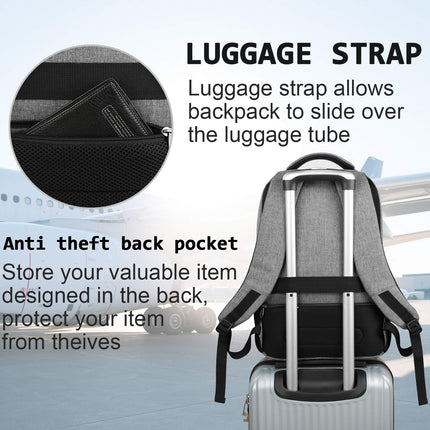 buy Laptop Backpack,Business Travel Anti Theft Slim Durable Laptops Backpack with USB Charging Port,Water Resistant in India