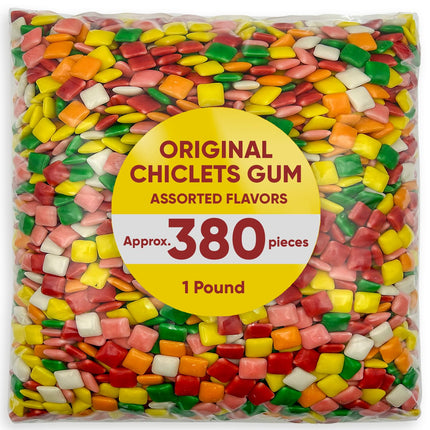 Buy Chiclets Gum Original Assorted Flavors - 1 Pound Approx 380 Mastic Gum - Ideal for Bubble Machine in India.