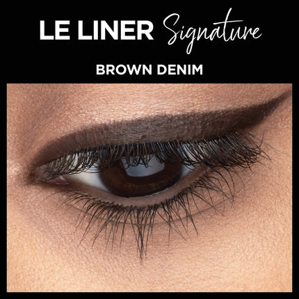 L'Oreal Paris Makeup Eyeliner, Le Liner Signature Mechanical Easy-Glide, Smudge Resistant Waterproof Eyeliner, Long Lasting Bold Color, Brown Denim, 0.011 oz, 1 count