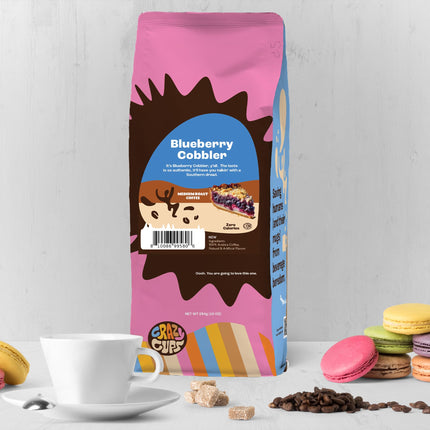 Buy Crazy Cups Flavored Ground Blueberry Coffee, Blueberry Cobbler Coffee in 10 oz Bag, For Brewing Flavored Hot or Iced Coffee in India