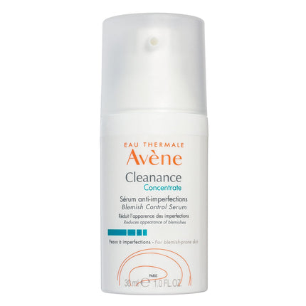 Eau Thermale Avène - Cleanance Concentrate Blemish Control Serum - Minimizes Appearance of Blemishes & Non-comedogenic - Long Lasting Results - Airless Pump, 1 fl.oz.