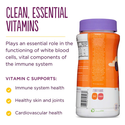 Solgar U-Cubes Children's Vitamin C, 90 Gummies - Includes 2 Great-Tasting Flavors, Orange & Strawberry - Immune Support - For Ages 2 & Up - Non GMO, Vegan, Gluten Free, Dairy Free - 45 Servings