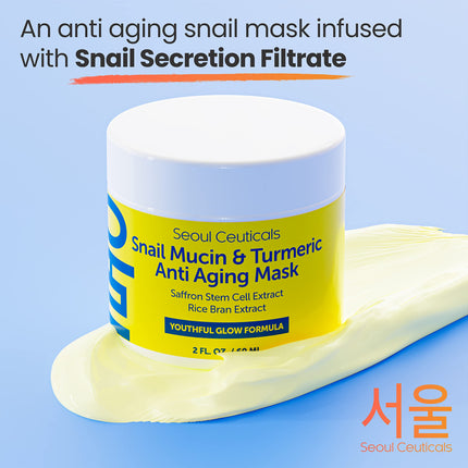buy SeoulCeuticals Korean Face Mask Skin Care - Snail Mucin Turmeric Mask for Face - Cruelty Free K Be in india