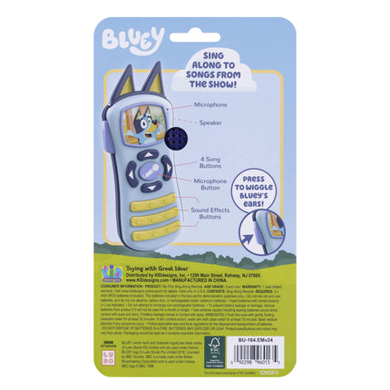 eKids Bluey Toy Remote Control for Toddlers with Built-in Music and Sound Effects, Musical Toy for Fans of Bluey Toys