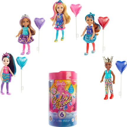 Buy Barbie Chelsea Color Reveal Doll with 6 Surprises: 4 Bags Contain Skirt or Pants, Shoes, Tiara & Bal in India