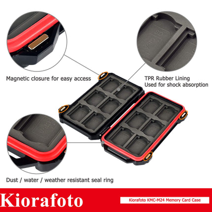 buy[12 SD + 12 CFexpress Type A] Magnetic Closure Memory Card Case Holder Organizer Protector Keeper for Cameras in India