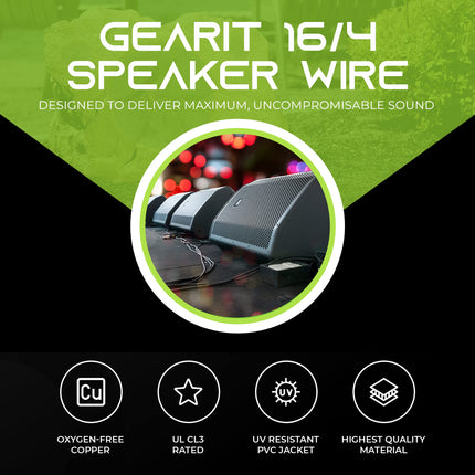 buy GearIT 16/4 Speaker Wire (100 Feet) 16AWG Gauge in India