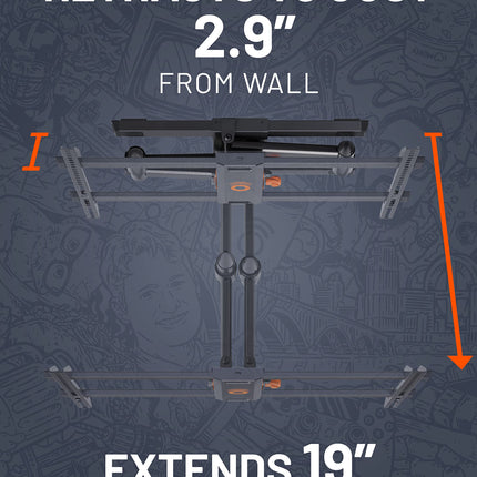 buy ECHOGEAR Full Motion Articulating TV Wall Mount Bracket for TVs Up to 82" - Smooth Extension, Swivel, & Tilt - Wall Template for Easy Install - Centers & Levels After Mounting Plus Hides Your Cables in India