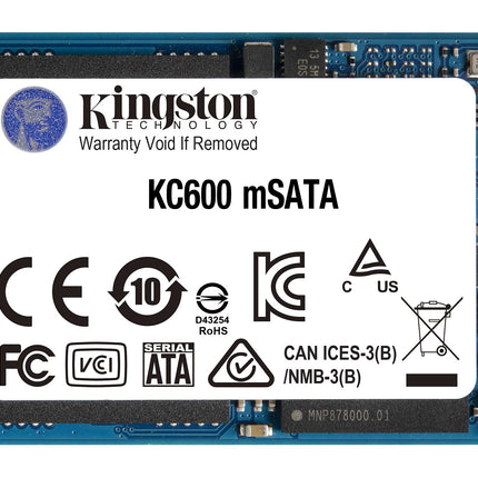 Kingston SSD KC600 256GB mSATA 3D TLC NAND SKC600MS/256G