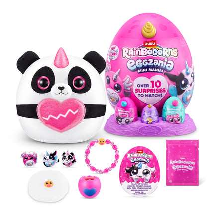 Buy Rainbocorns Eggzania Mini Mania Panda Plush Surprise Unboxing with Animal Soft Toy, Idea for Girls with Imaginary Play by ZURU in India