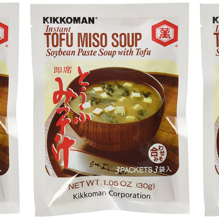 Buy Kikkoman Instant Tofu Miso Soup (Soybean Paste Soup with Tofu) -(9 Pockets in 3 Packs) (3.15 Oz) in India