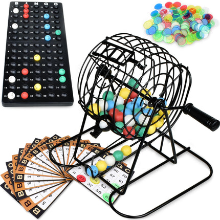 buy Queensell Bingo Game for Adults and Kids - Family Bingo Game Set with Bingo Cards, 150 Bingo Chips in India.