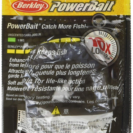 Berkley PowerBait Power Grubs Fishing Bait, White, Irresistible Scent & Flavor, Realistic Action, Bulky Body, Ideal for Bass, Walleye, Trout and More