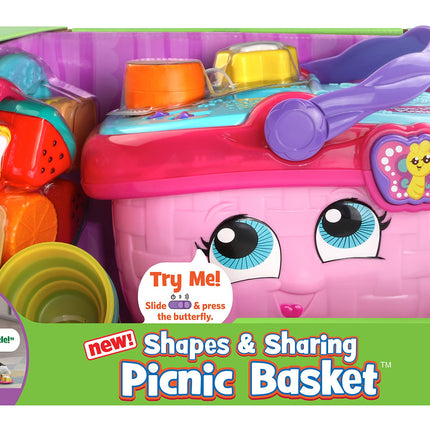 LeapFrog Shapes & Sharing Picnic Basket, Pink 6.22 x 8.66 x 6.69 inches