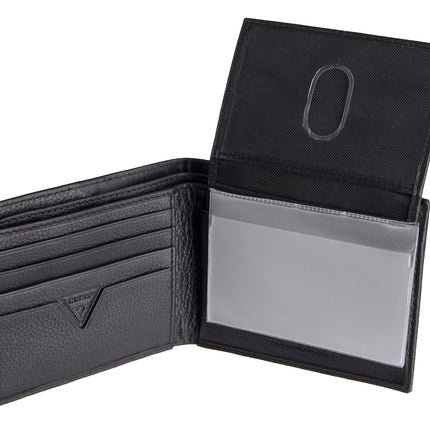 Buy Guess Men's Leather Passcase Wallet, Black, One Size in India India