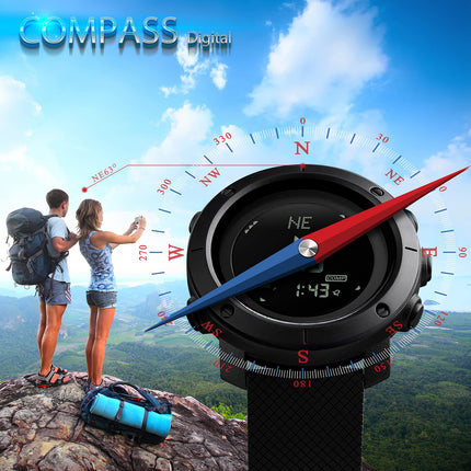 WINKONMU Military Watches with Compass Altimeter Barometer Pedometer Thermometer, Outdoors Watch for Men
