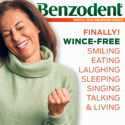 Buy Benzodent Dental Pain Relieving Cream for Dentures and Braces, Topical Anesthetic, 0.25 Ounce Tube in India