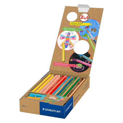 Staedtler Buddy 3-in-1 Colouring Pencil 6 colours + sharpener