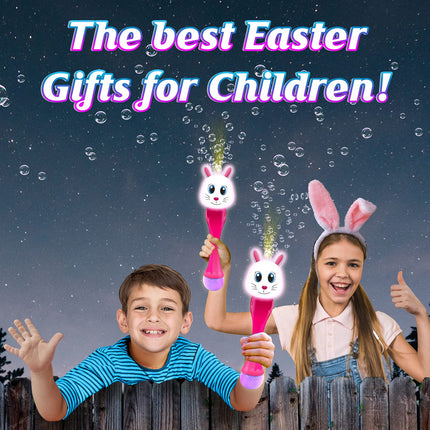 Buy Light Up Bunny Easter Bubble Wand, 14 Inch Illuminating Blower with Thrilling LED & Sound Effect in India