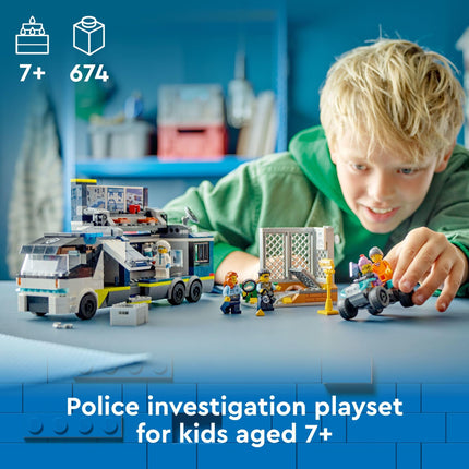 buy LEGO City Police Mobile Crime Lab Truck Toy, Pretend Play Police Toy, Includes Quad Bike, 2 Officers in India