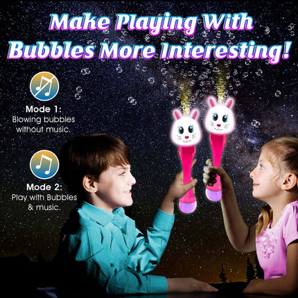 Buy Light Up Bunny Easter Bubble Wand, 14 Inch Illuminating Blower with Thrilling LED & Sound Effect in India