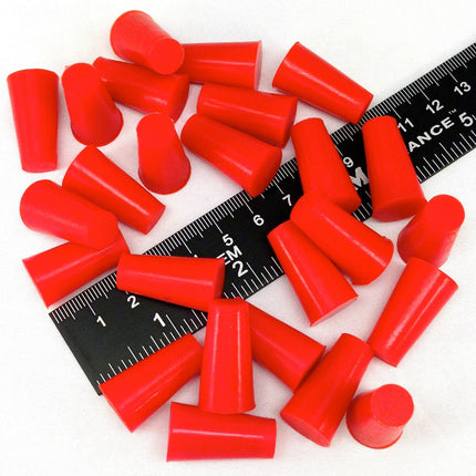 High Temp Masking Supply .375" x .562" STP107 Silicone Rubber Plugs - 25 Pack - Tapered Stoppers For Powder Coating, Painting, Ceramic Coating, Sealing Holes - Non-Toxic, Flexible, Reusable
