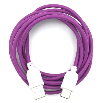 Xcivi USB Charger Cable Cord for Fuhu Tablets Nabi DreamTab, nabi 2S, nabi Jr., Jr. S, XD, Elev-8, 6 FT/2m (Purple)