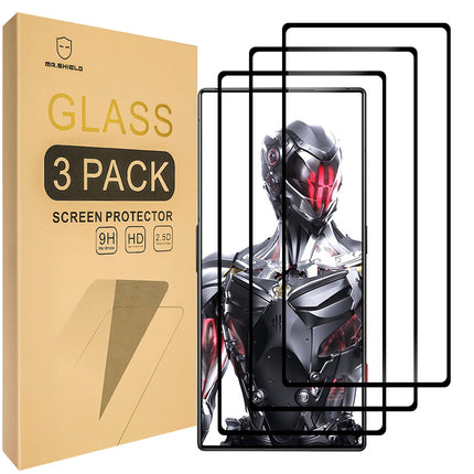 Mr.Shield Screen Protector For ZTE nubia (RED MAGIC 8 Pro) / Red magic 8 Pro+ [Japan Tempered Glass] [3-Pack] [9H Hardness] [Full Screen Glue Cover]