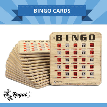 buy Regal Bingo - Extra Thick Stitched Cardstock - Woodgrain - Quick, Clear, Rapid Reset Shutter Bingo in India