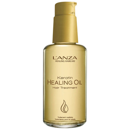 L'ANZA Keratin Healing Oil Treatment – Restores, Revives, and Nourishes Dry Damaged Hair & Scalp, With Restorative Phyto IV Complex, Protein and Triple UV Protection (3.4 Fl Oz)