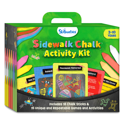 Buy Skillmatics Sidewalk Chalk Activity Kit - Creative Outdoor Fun with 18 Washable Chalk Sticks, 15 Act. in India